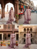 White Color Faux Georgette Fabric Thread With Sequence Work Anarkali Suit
