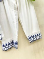 White Color Mul Chanderi Fabric Sequence Work Farshi Style Suit
