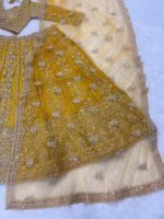Yellow Color Soft Butterfly Net Fabric Sequence Work Lehenga
