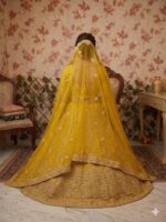 Yellow Color Soft Butterfly Net Fabric Sequence Work Lehenga