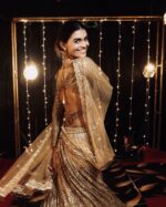 Gold Color Kasturi Silk Georgette Fabric Sequence Work Lehenga