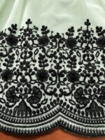 Light Pista Color Faux Georgette Fabric Thread Work Palazzo Suit