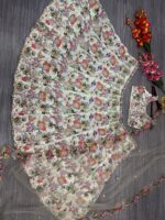 Multi Color Faux Georgette Fabric Coding Jari With Sequence Work Lehenga