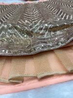 Peach Color Georgette Fabric Sequence With Jari Work Lehenga