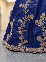 Blue Color Rangoli Silk Fabric Jari And Dori With Sequence Embroidery Work Lehenga