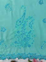 Bottle Green Color Heavy Rayon Fabric Thread Work Suit