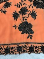 Light Orange Color Faux Georgette Fabric Thread With Sequence Work Palazzo Suit