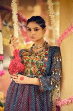 Navratri Special Blue Color Rayon Fabric Fancy Lace Work Lehenga