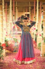 Navratri Special Blue Color Rayon Fabric Fancy Lace Work Lehenga