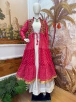 Navratri Special Pink Color Pure Cotton Fabric Lehenga