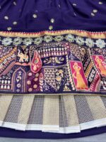 Navratri Special Purple Color Georgette Fabric Digital Print With Foil Mirror Work Lehenga