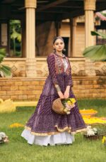 Navratri Special Wine Color Pure Cotton Fabric Lehenga