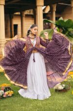 Navratri Special Wine Color Pure Cotton Fabric Lehenga