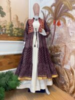 Navratri Special Wine Color Pure Cotton Fabric Lehenga