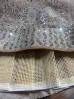 Onion Color Net Fabric Dori With Sequence Work Lehenga