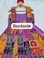 Purple Color Pure Original Crepe Fabric Embroidery Work Gown