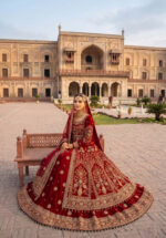 Stylish Maroon Color Velvet Fabric Embroidery Fancy Thread Sequence Work Bridal Lehenga