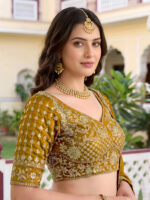 Yellow Color Rangoli Silk Fabric Jari And Dori With Sequence Embroidery Work Lehenga
