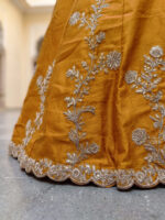 Yellow Color Rangoli Silk Fabric Jari And Dori With Sequence Embroidery Work Lehenga