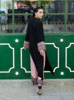 Black Color Rayon Cotton Fabric Thread Work Palazzo Suit