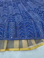 Blue Color Georgette Fabric Embroidery With Sequence Work Lehenga