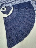 Blue Color Georgette Fabric Embroidery With Sequence Work Lehenga