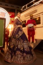 Bollywood Actress Shanaya Kapoor Deep Violet Color Kasturi Silk Fabric Multi Thread Work Lehenga