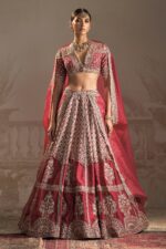 Bollywood Actress Shanaya Kapoor Red Color Muga Silk Fabric Jari With Sequence Work Lehenga