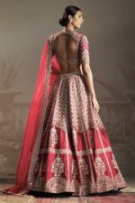 Bollywood Actress Shanaya Kapoor Red Color Muga Silk Fabric Jari With Sequence Work Lehenga