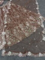 Brown Color Butterfly Soft Net Fabric Sequence Work Lehenga