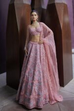 Grey Color Thai Silk Fabric Sequence With Thread Work Lehenga