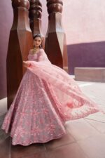 Grey Color Thai Silk Fabric Sequence With Thread Work Lehenga