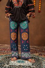 Navratri Special Black Color Pure Rayon Fabric Real Mirror Work Kediya Jeans Set