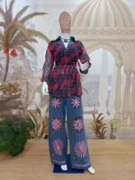 Navratri Special Multi Color Faux Georgette Fabric Print Work Kediya Jeans Set