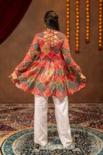Navratri Special Multi Color Faux Georgette Fabric Real Mirror Work Kediya Jeans Set