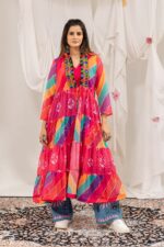 Navratri Special Multi Color Faux Georgette Fabric Real Mirror Work Shrug Jeans Set