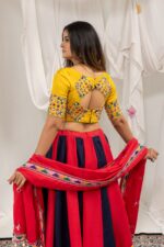 Navratri Special Multi Color Magic Cotton Fabric Real Mirror Work Lehenga