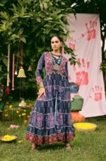 Navratri Special Multi Color Printed Cotton Fabric Jacquard Work Shrug Set