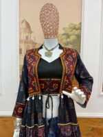 Navratri Special Multi Color Printed Cotton Fabric Jacquard Work Shrug Set