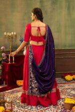 Navratri Special Pink Color Pure Rayon Fabric Real Mirror Work Lehenga
