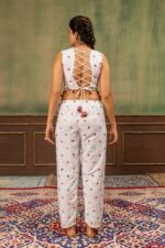 Navratri Special White Color Pure Rayon Fabric Foil Mirror Embroidery Work Top Suit