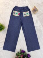 Navratri Special Wine Color Faux Georgette Fabric Print Work Kediya Jeans Set