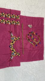 Navratri Special Yellow Color Satin Silk Fabric Gamthi Work Lehenga