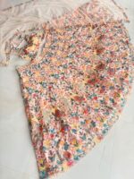 Peach Color Butterfly Soft Net Fabric Multi Thread Embroidery Work Lehenga