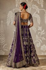 Purple Color Faux Georgette Fabric Jari With Sequence Work Lehenga
