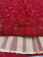 Red Color Vichitra Silk Fabric Sequence With Embroidery Coding Work Lehenga