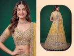 Yellow Color Soft Net Fabric Multiple Sequence Embroidery Work Bridal Lehenga