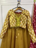 Yellow Color Vichitra Silk Fabric Jari With Real Mirror Work Lehenga