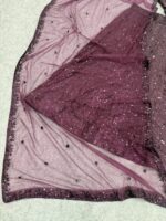 Deep Purple Color Kasturi Silk Fabric Sequence Work Lehenga