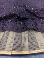 Deep Purple Color Kasturi Silk Fabric Sequence Work Lehenga